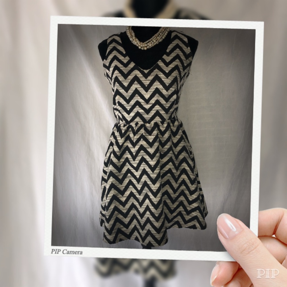 👗EUC HeartSoul Chevron Tweed Fit & Flare Dress S